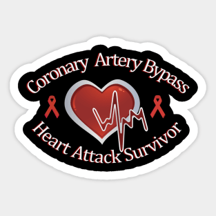 Coronary Artery Bypass Heart Attack Survivor Sticker